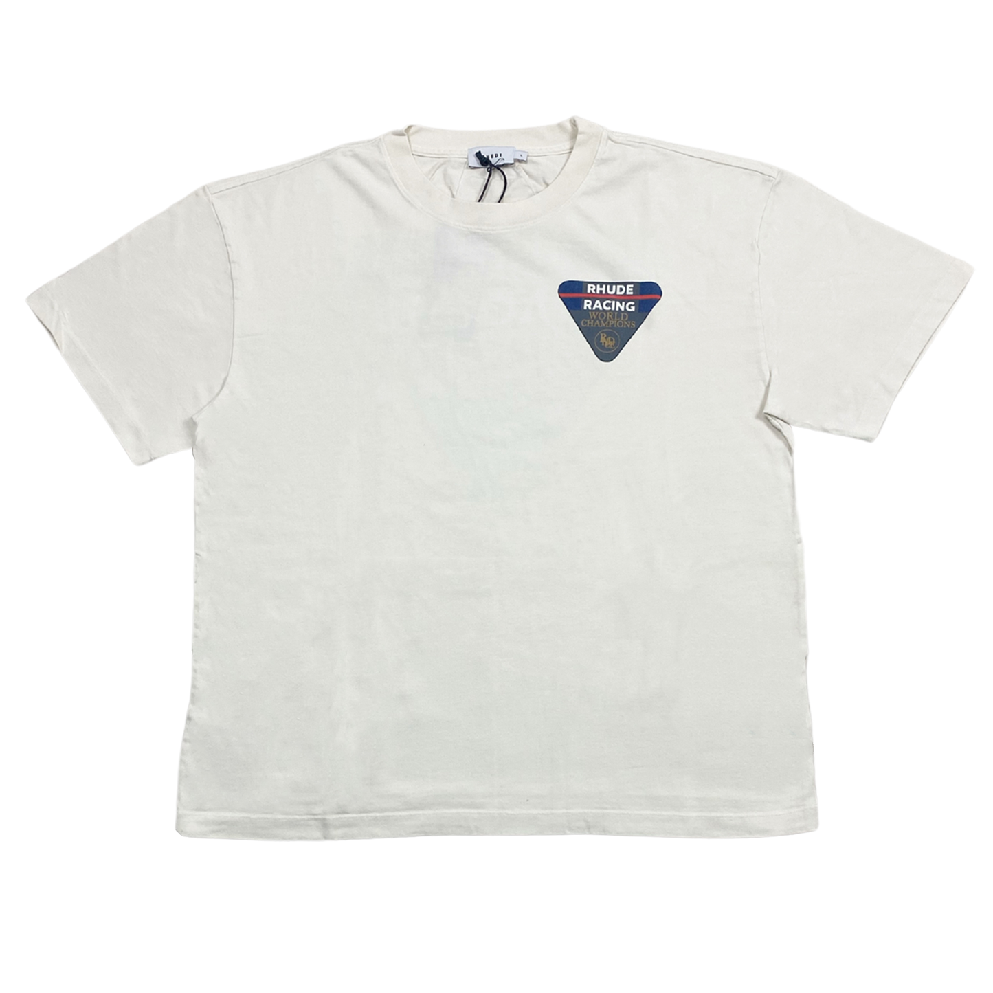 T-shirt Race Patch Rhude blanc