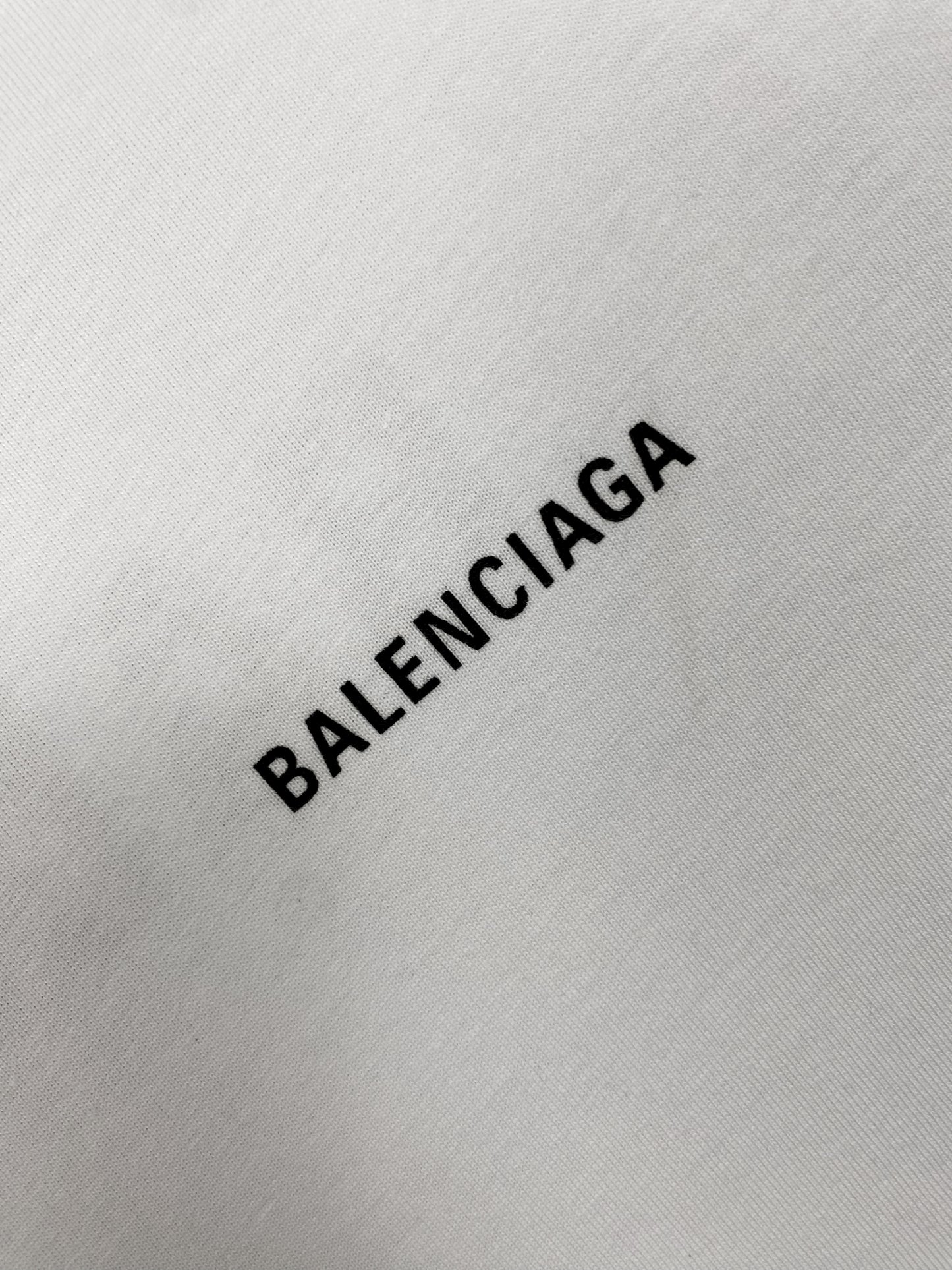 T-shirt Balenciaga à logo imprimé blanc