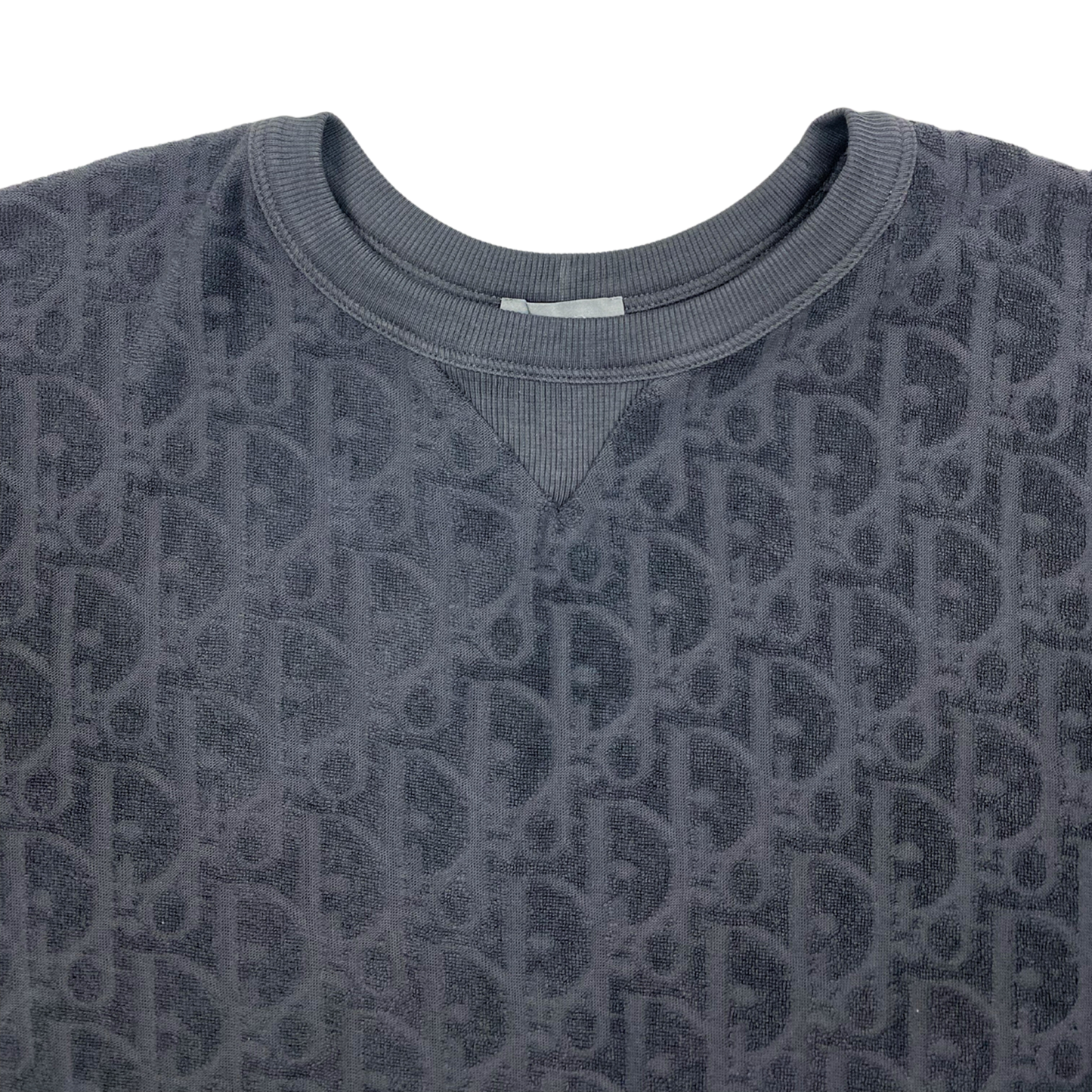 T-shirt Dior oblique gris foncé coupe relax