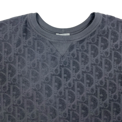 T-shirt Dior oblique gris foncé coupe relax