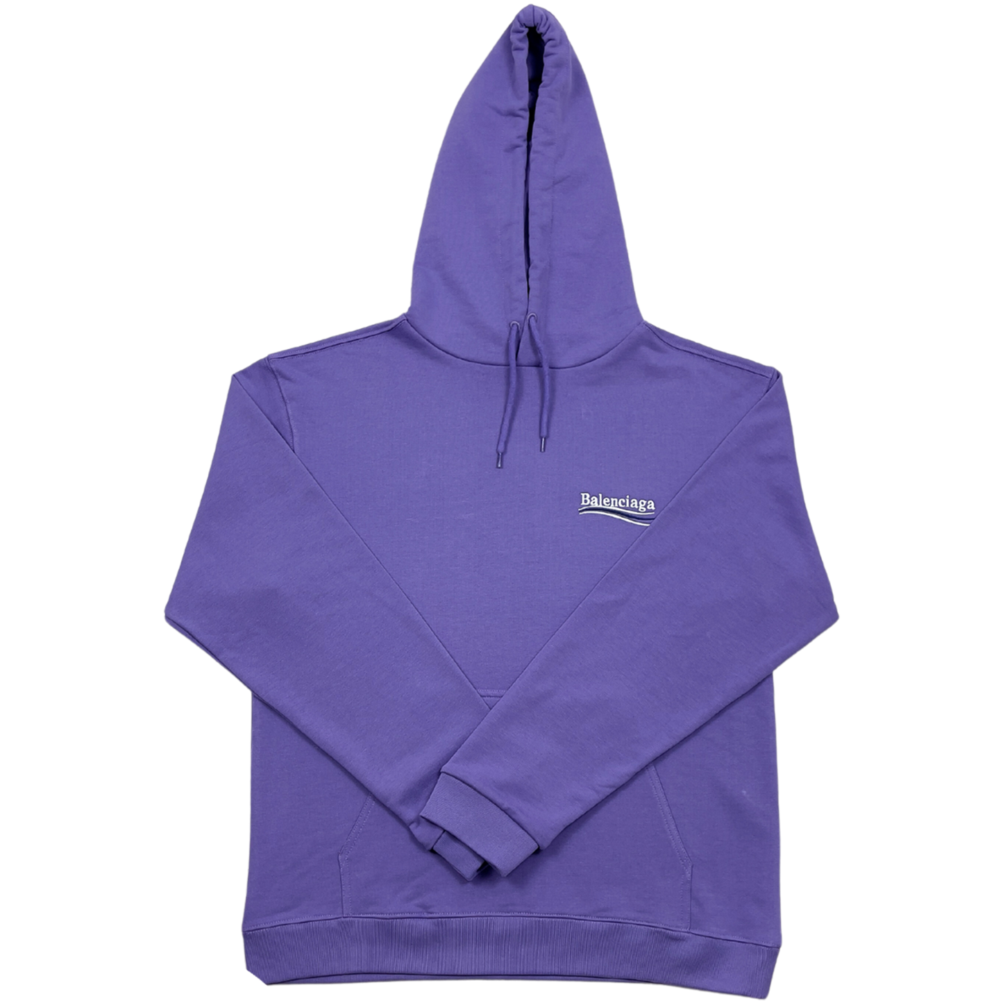 Purple Balenciaga embroidered printed cotton jersey hoodie