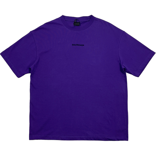 Balenciaga purple t-shirt with logo
