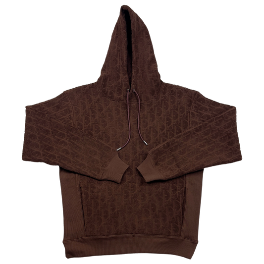Dior Oblique Brown Hooded Sweatshirt