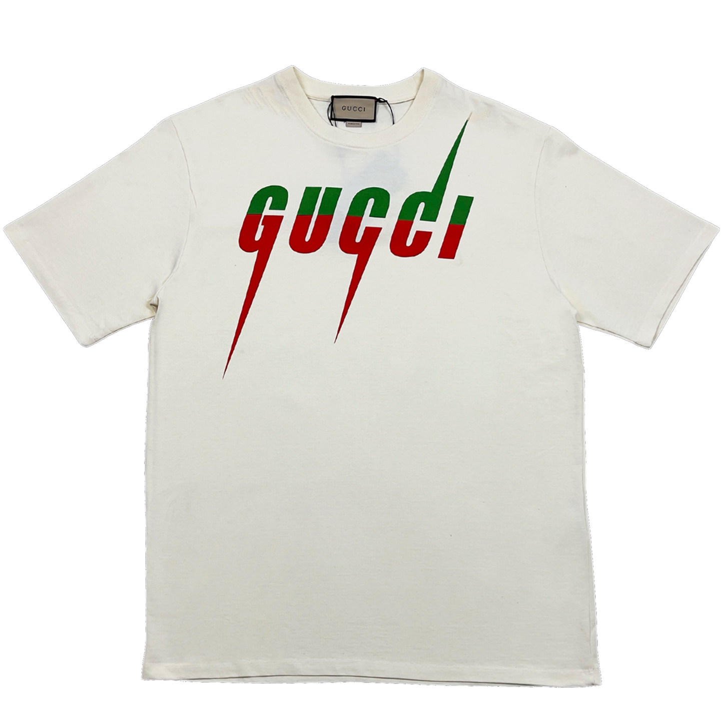 Camiseta beige con estampado Gucci Blade