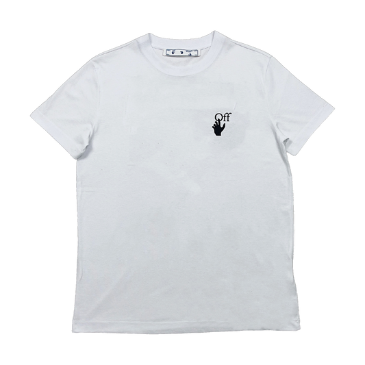 Camiseta Off-White con logo estampado en blanco